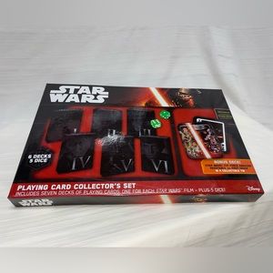 Star Wars Playing Card Collector's Set With Collector Tin & Dice New Open Box